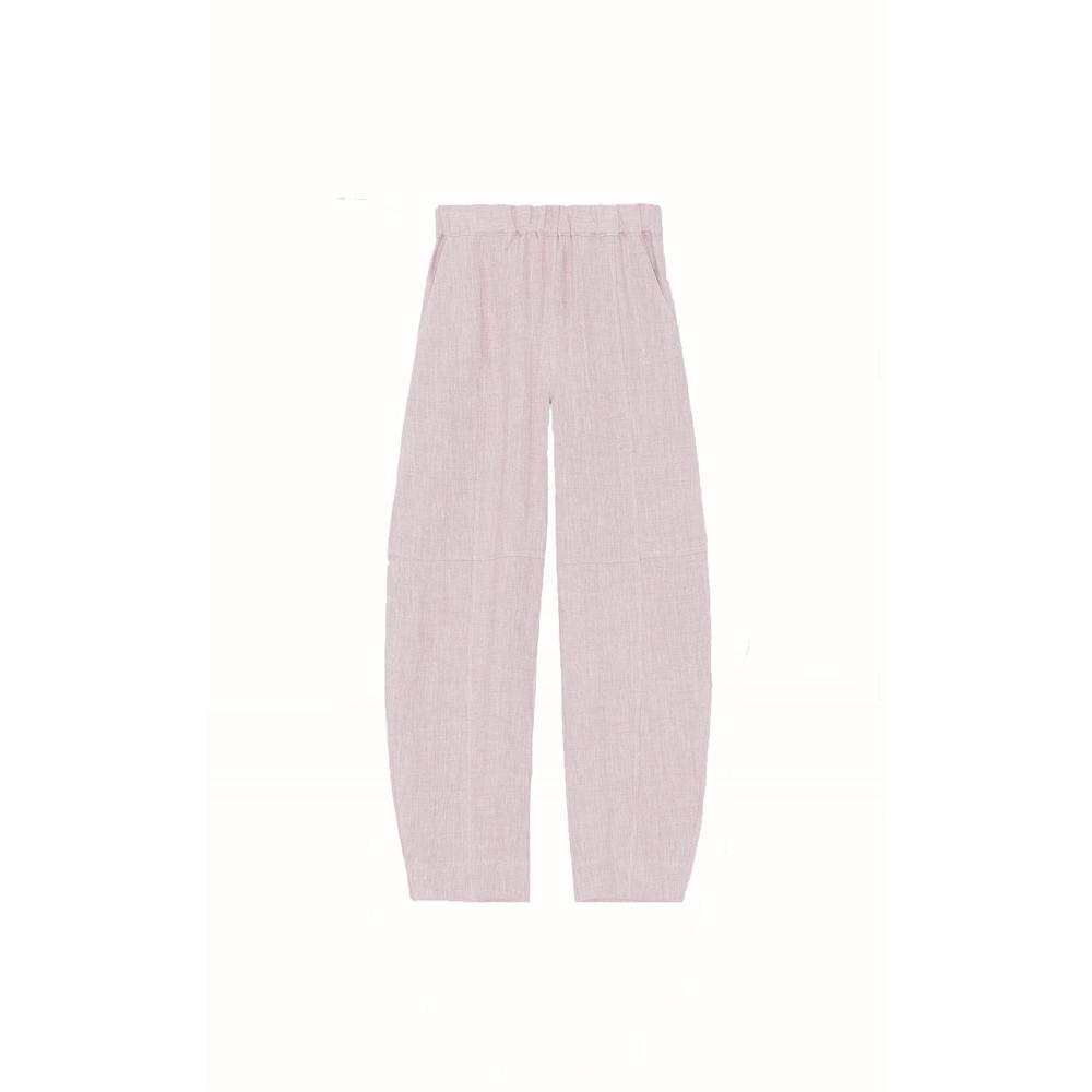 NEW GANNI hemp curved trouser in light lilac - Picture 3 of 3
